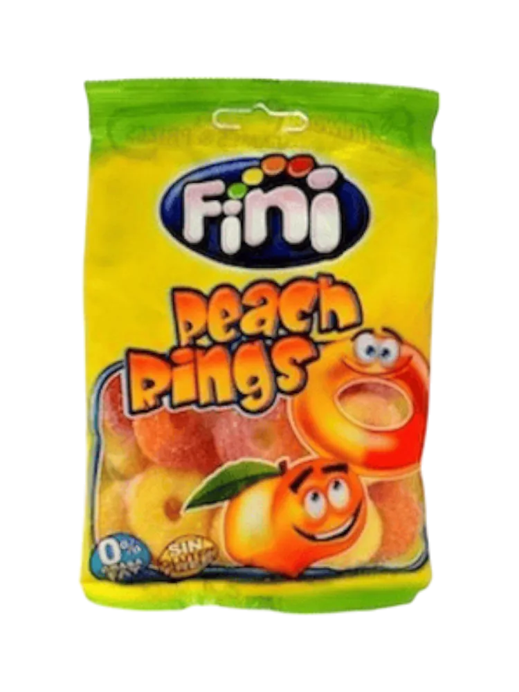 Жевательный мармелад "peach rings" персиковые кольца 90 г. FINI 
