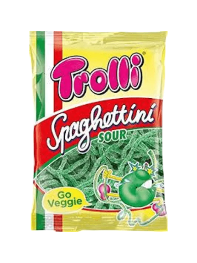 Жевательный мармелад Trolli Спагетти в сахаре Яблоко 100 г. 