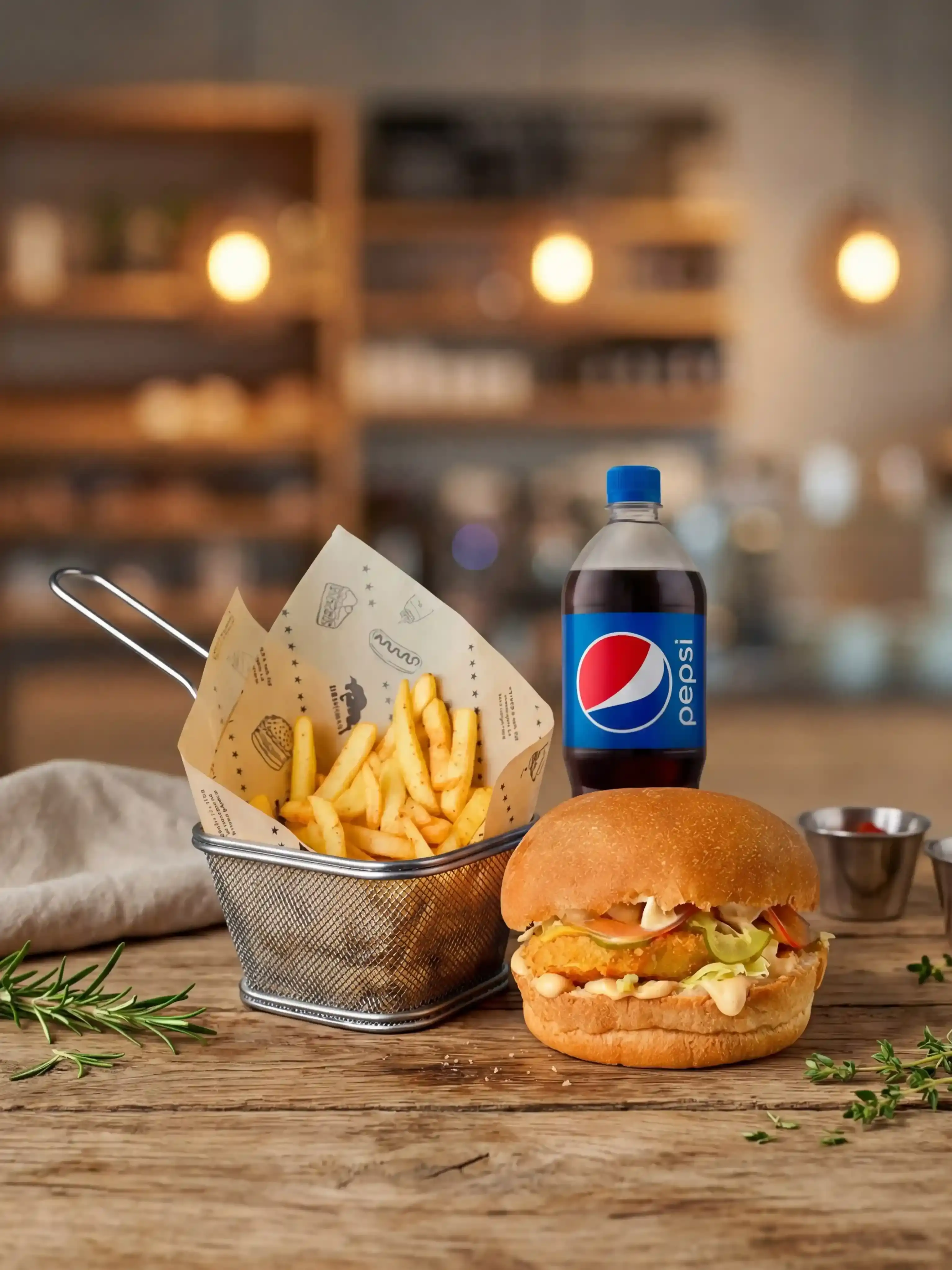 COMBO 1 (Chicken Burger|Pepsi 0.5|Fries) от Brofood