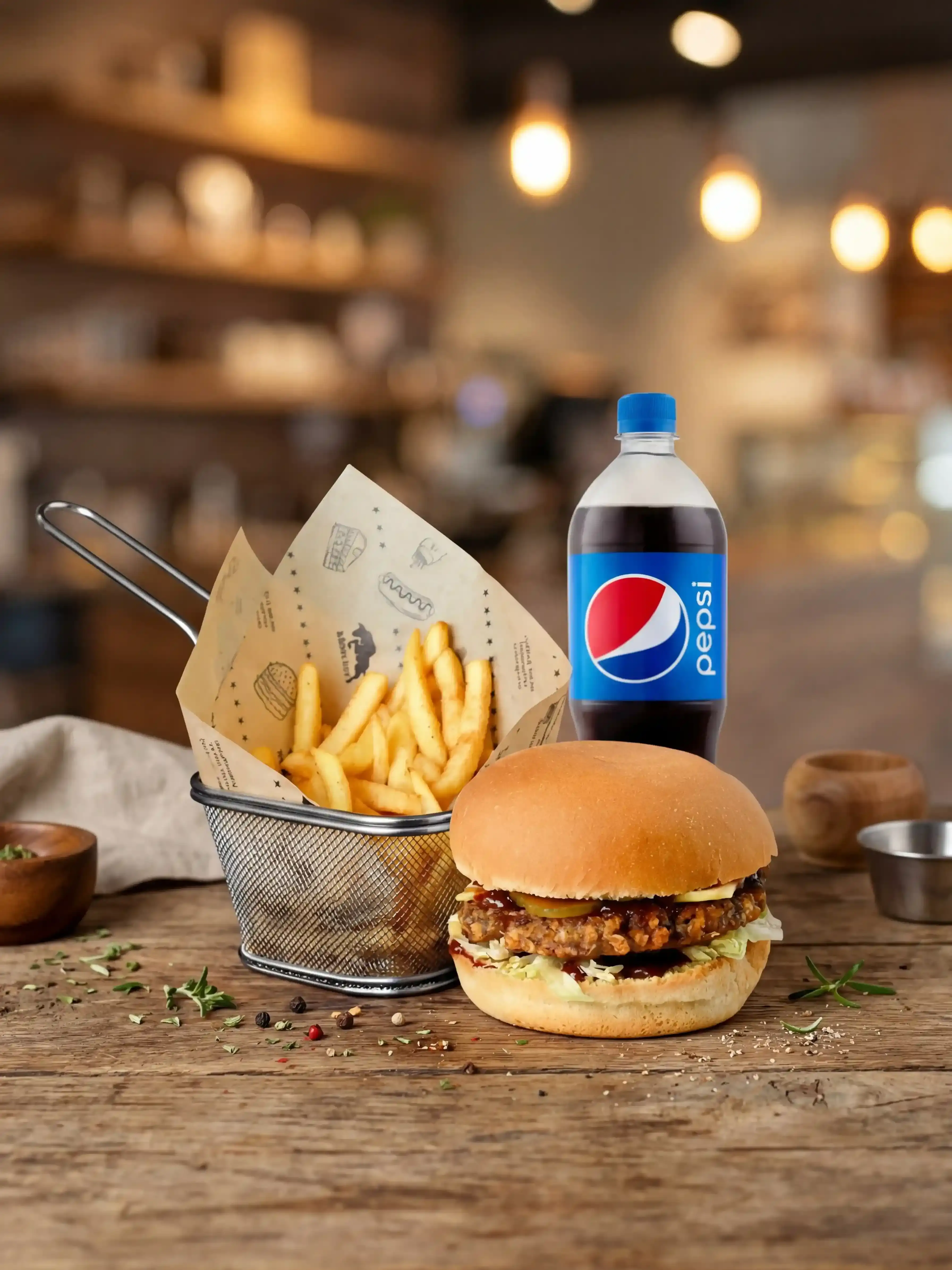 COMBO 3 (BBQ Burger|Pepsi0.5|Fries) от Brofood