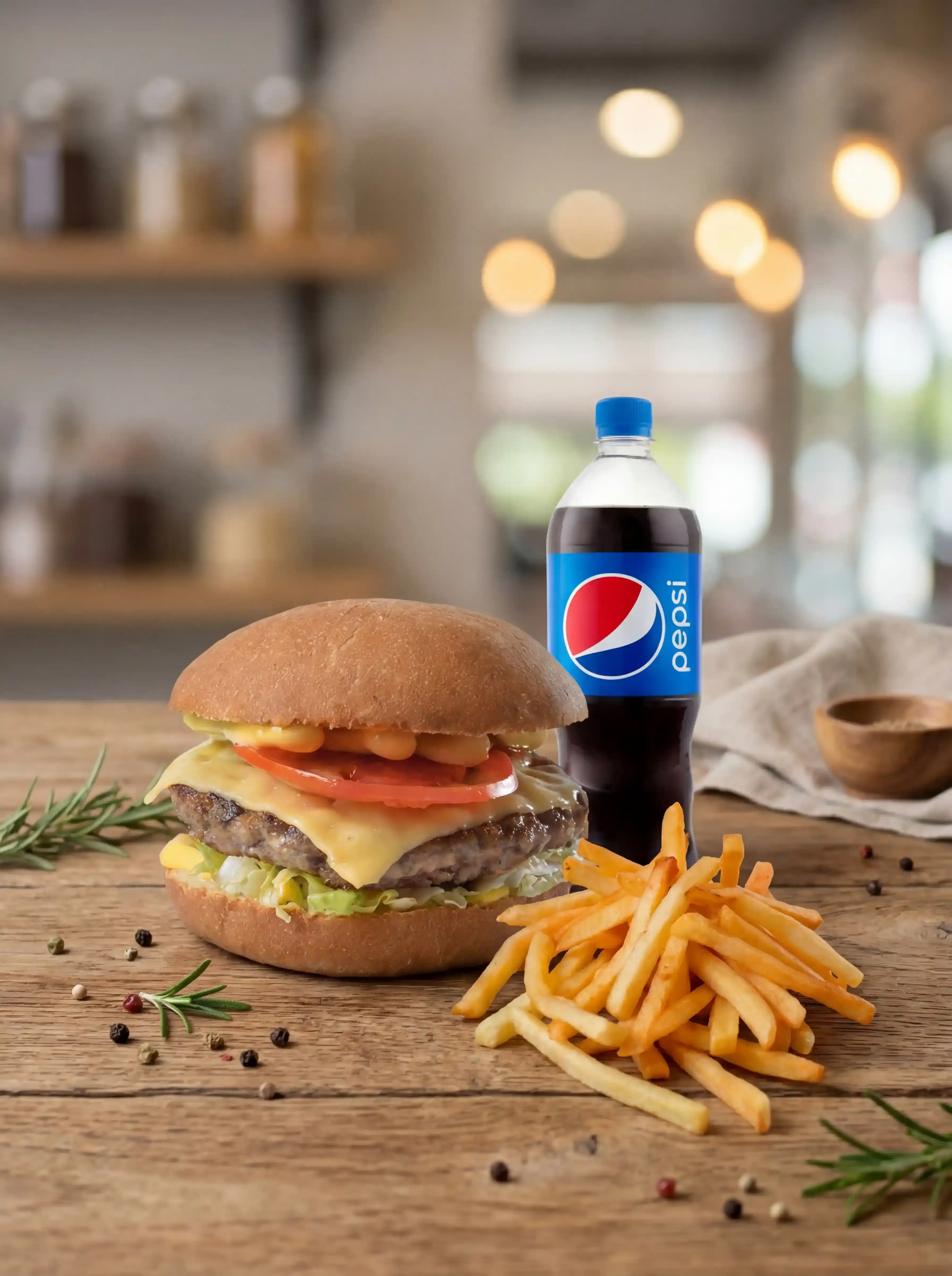 COMBO 7(Cheese Burger NEW|Pepsi 0.5|Fries) от Brofood