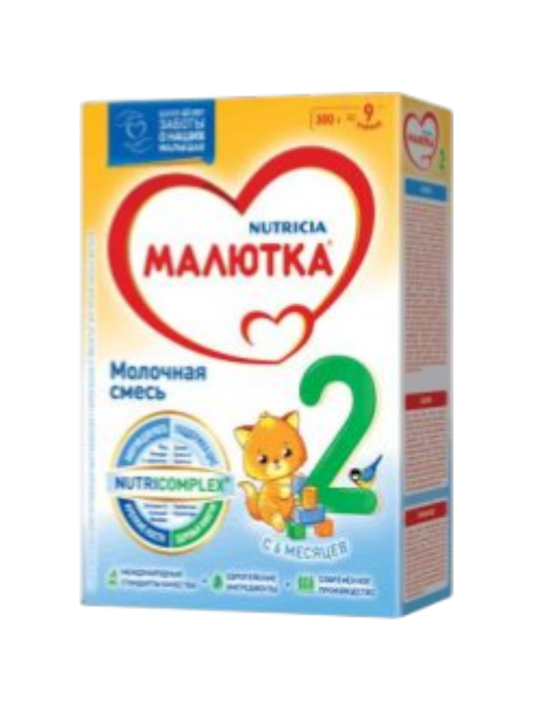 Смесь сухая молочная Малютка 2 с 6 мес. 300 гр