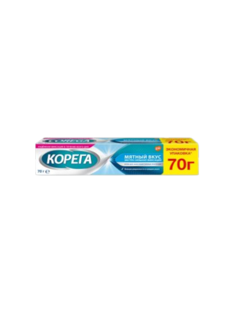 Корега крем д/фиксации зубных протезов Экстра Сильный Мятный 70 мл