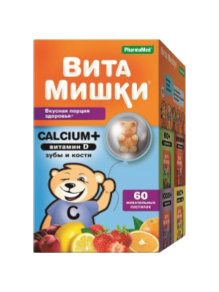Вита Мишки кальций+  жев.пастилки №60