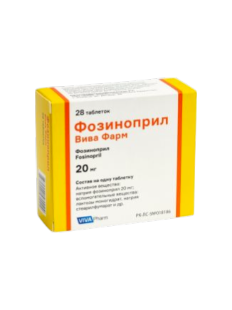 Фозиноприл Вива Фарм таб. 20мг №28