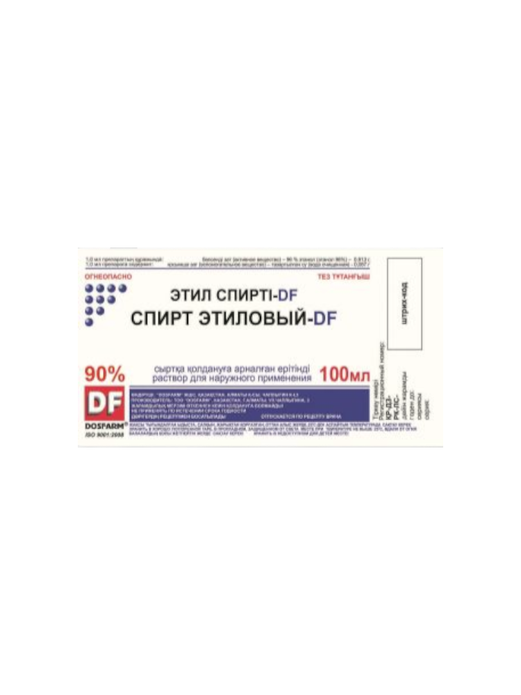 Спирт этиловый-DF 90% 100 мл