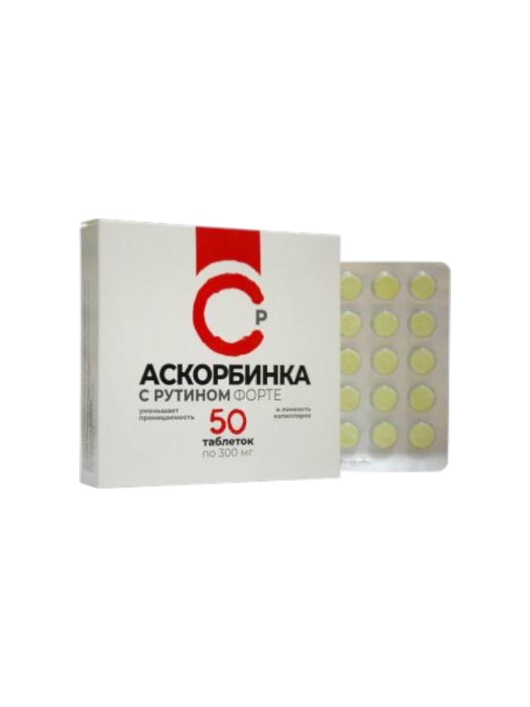 Аскорбиновая  кислота с рутином форте №50 таб.