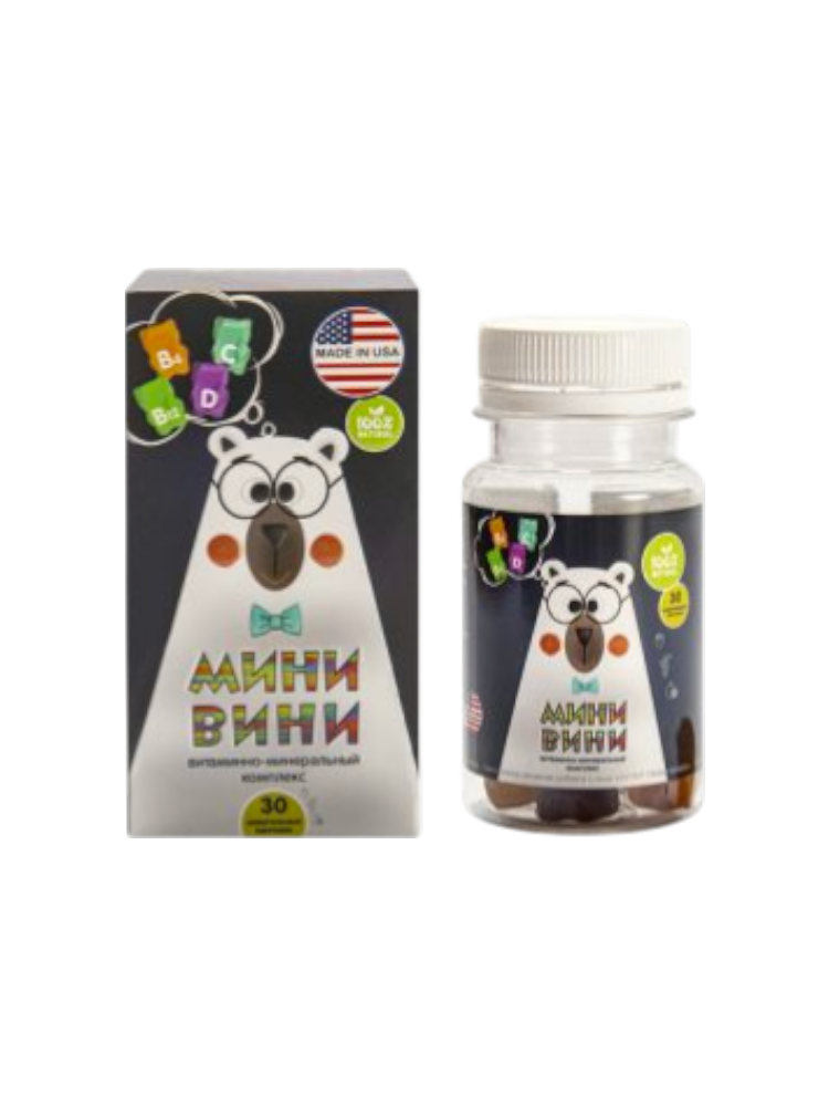 Мини Вини витаминно-минеральный комплекс д/детей №30 жев.пастилки