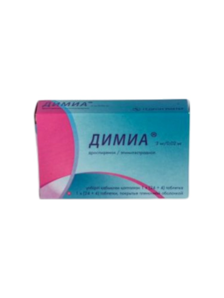 Димиа®таб.п/п об 3мг/0,02мг №24+4