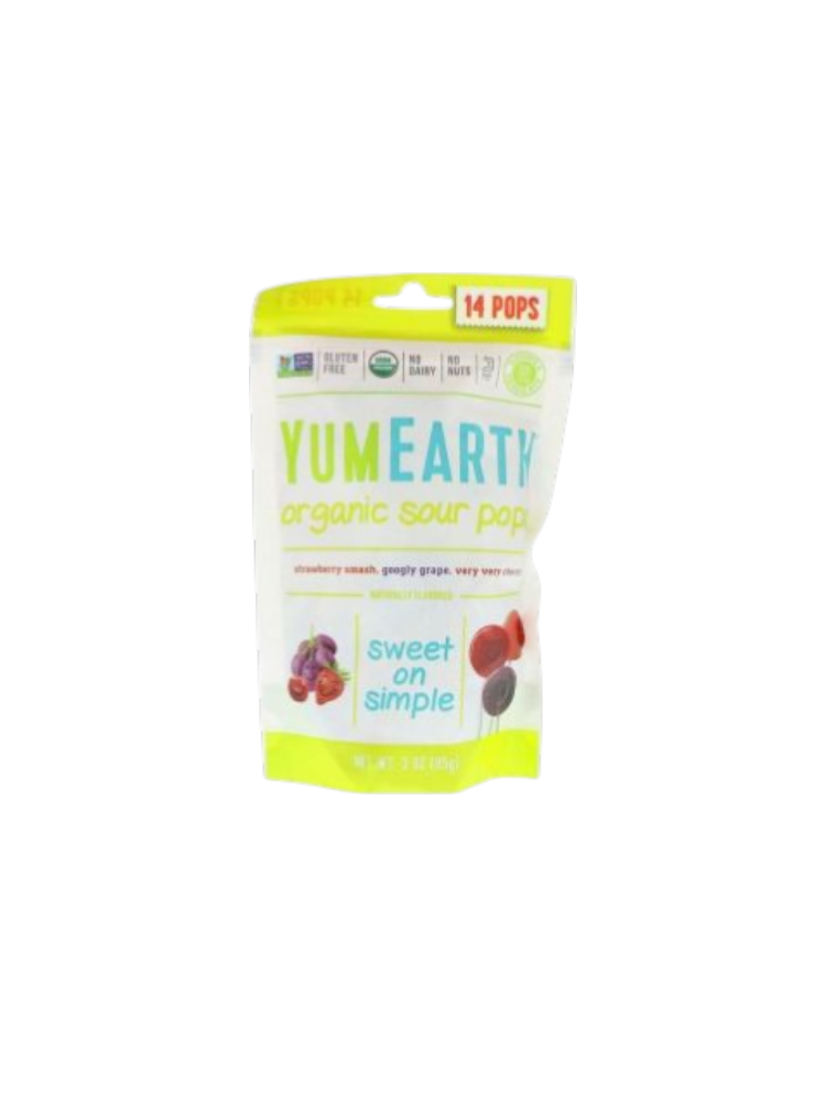 Леденцы YumEarth органические фруктовые №14 на палочке 