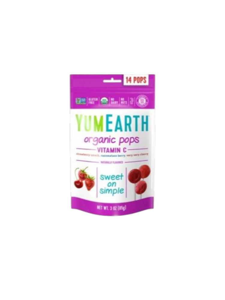 Леденцы YumEarth органические фруктовые №14 на палочке 