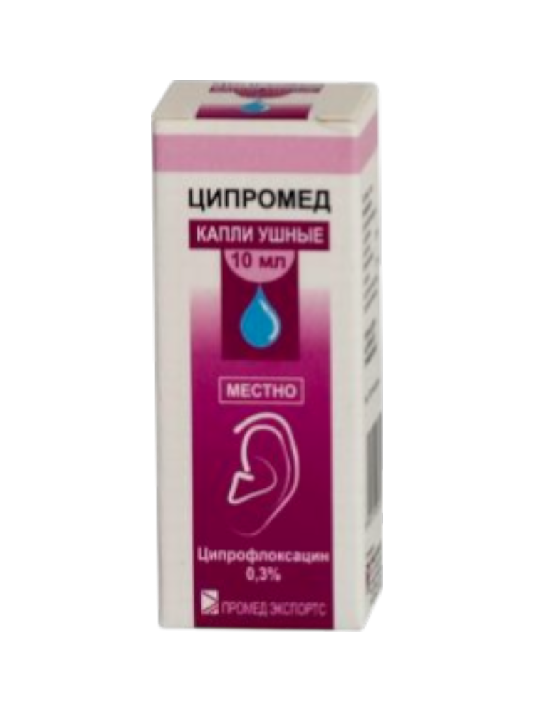 Ципромед уш.кап. 3мг/мл 10м