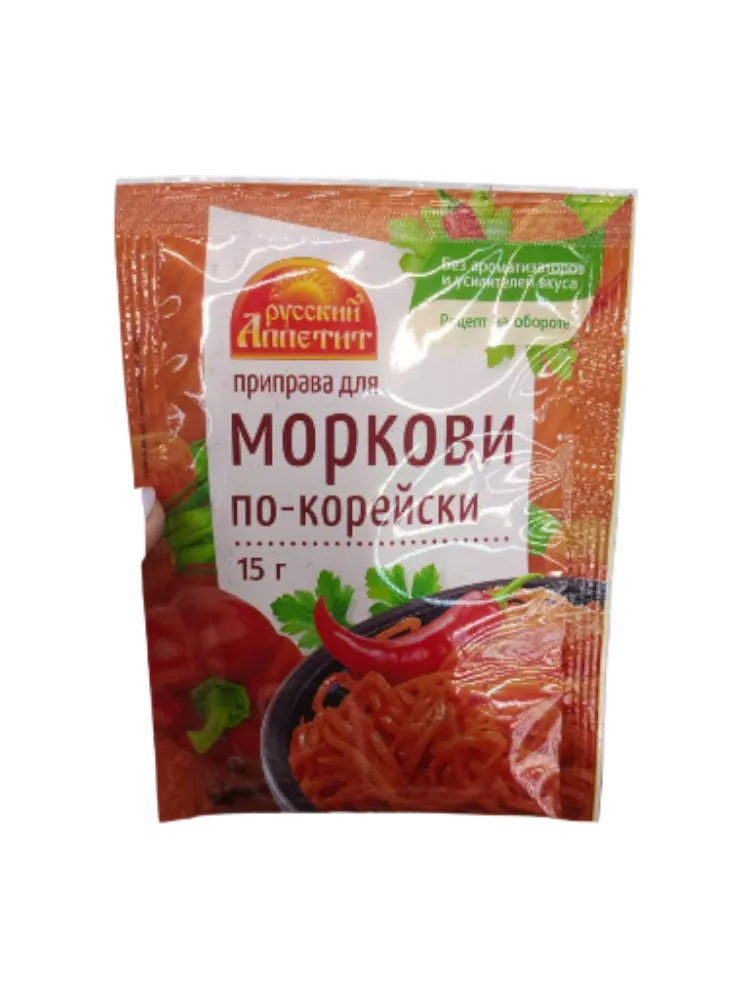 ПРИПРАВА РУССКИЙ АППЕТИТ 15Г Д/МОРКОВИ ПО-КОРЕЙСКИ 