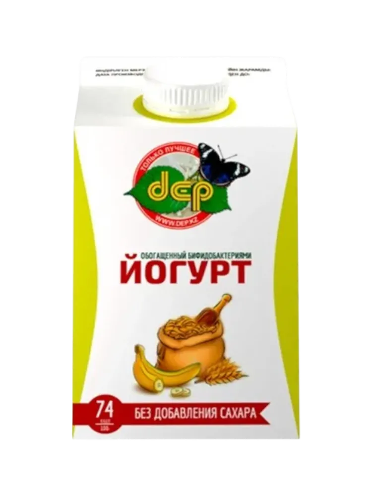 ЙОГУРТ ДЕП 500МЛ 1.5% ДЖЕМ БАНАН/ЗЛАКИ БИФИДОБАК П/П