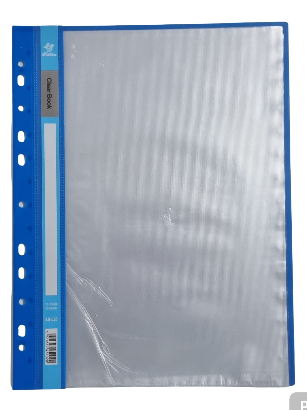 Папка Feilibao Clear Book, А4, синий  20л