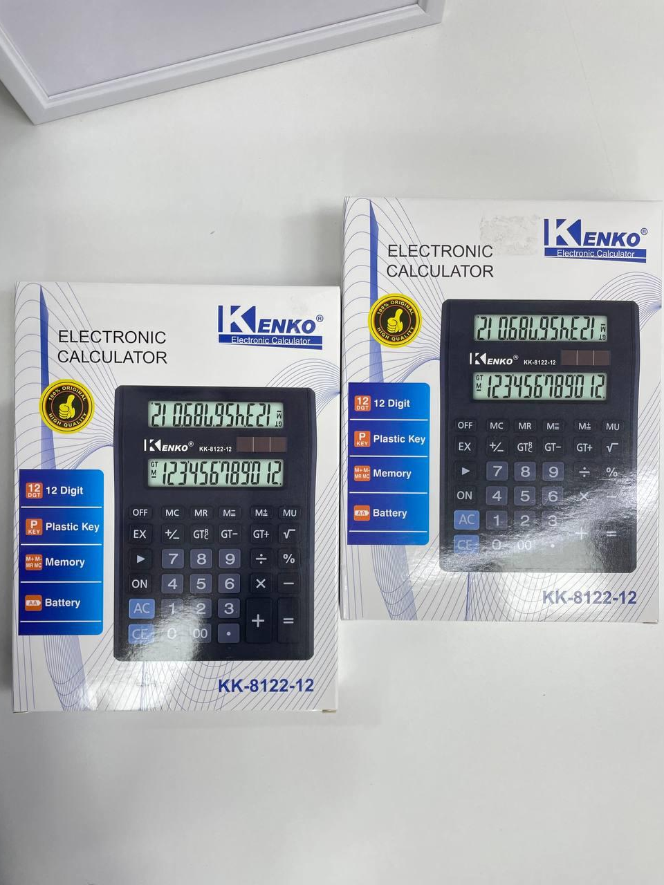 Калькулятор настольный 12-разрядный с двумя экранами Kenko KK-8122-12