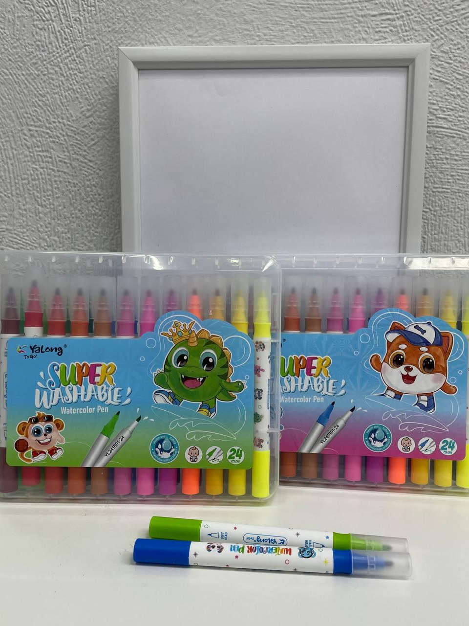 Набор акварельных фломастеров Yalong Super Washable Watercolor Pen YL241801-24 