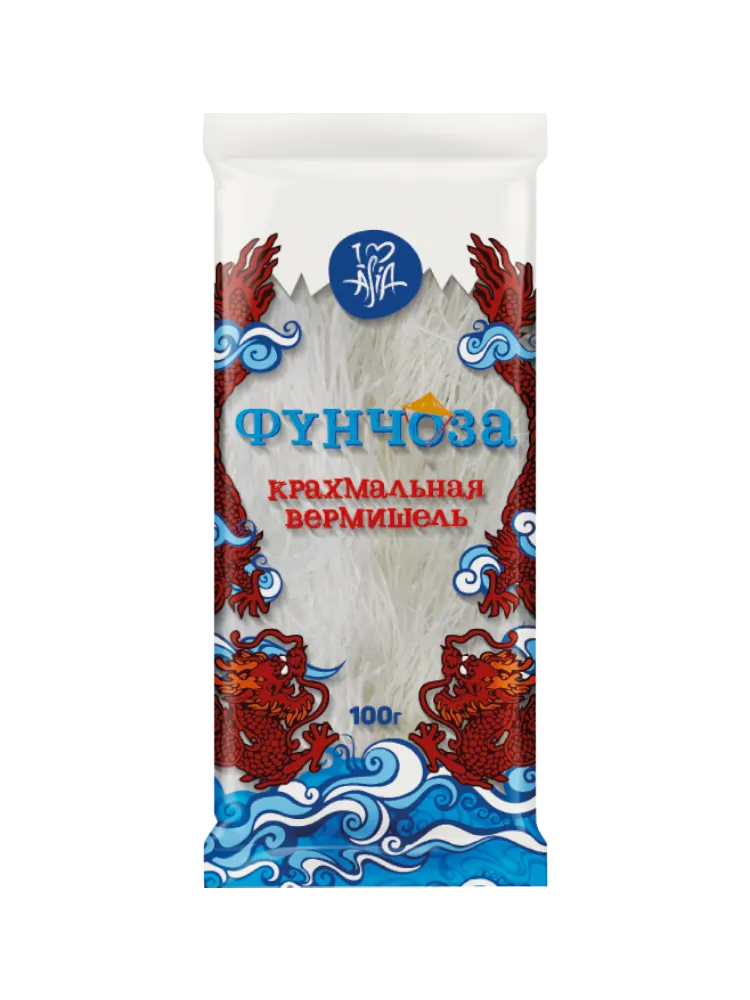 ФУНЧОЗА 100Г ВЕРМИШЕЛЬ КРАХМАЛЬНАЯ 
