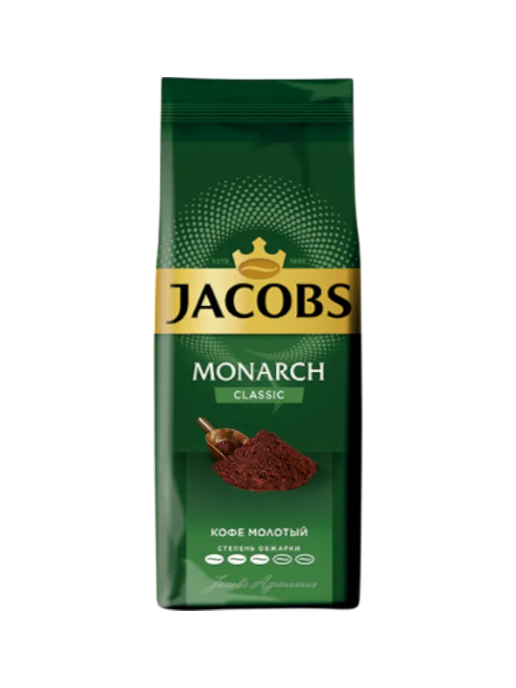 КОФЕ JACOBS MONARCH 230Г КЛАССИК МОЛОТЫЙ