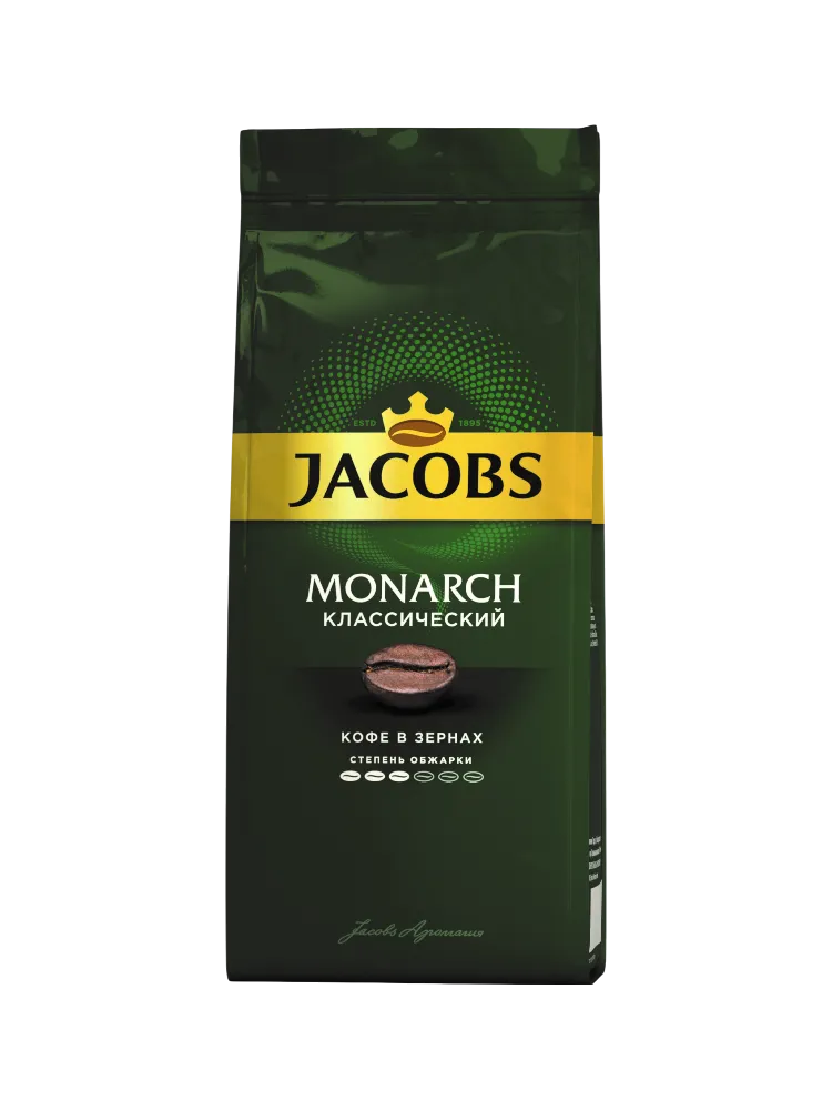 КОФЕ JACOBS MONARCH 230Г КЛАССИК ЗЕРНО