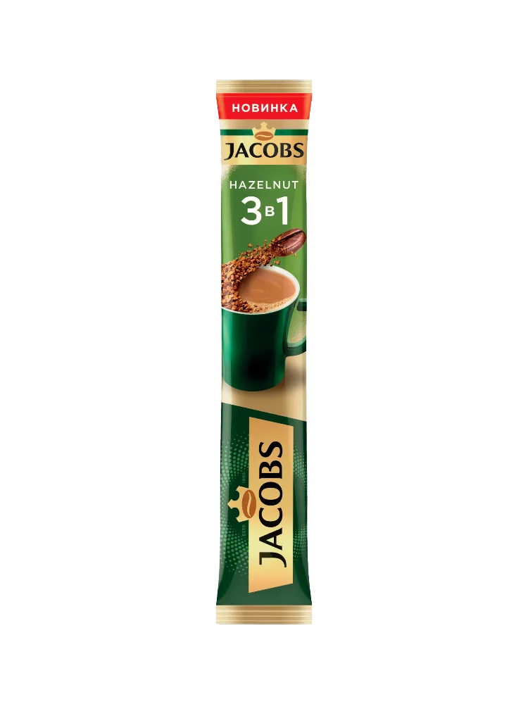 КОФЕ JACOBS FD 15Г ЛЕСНОЙ ОРЕХ 3В1
