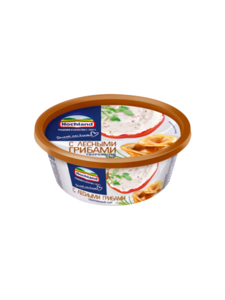СЫР HOCHLAND ТВОРОЖНЫЙ 140Г ЛЕСНЫЕ ГРИБЫ ВАННА