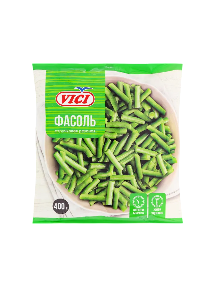 VICI 400Г СТРУЧКОВАЯ ФАСОЛЬ РЕЗАННАЯ М/У