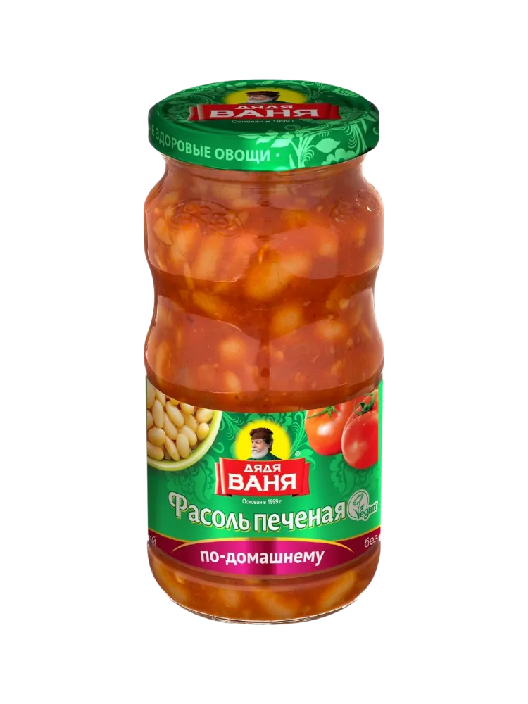 ФАСОЛЬ ДЯДЯ ВАНЯ 480Г ПЕЧЕНАЯ ПО-ДОМАШНЕМУ