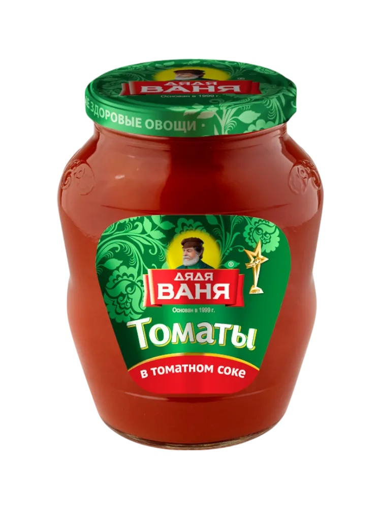 ТОМАТЫ ДЯДЯ ВАНЯ 720МЛ НЕОЧИЩЕННЫЕ В ТОМАТНОМ СОКЕ