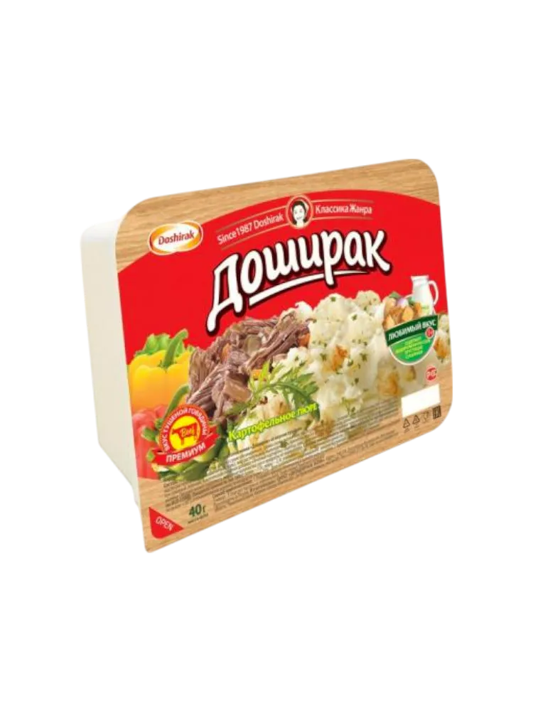 ПЮРЕ КАРТОФ ДОШИРАК 40Г ВКУС ТУШЕНКИ В СТАКАНЕ