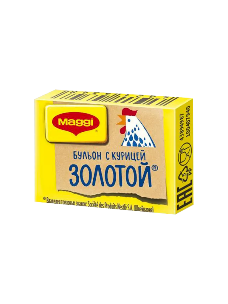 БУЛЬОН МАГГИ 10Г КУБИК КУРИНЫЙ В АССОРТИМЕНТЕ 1ШТ 