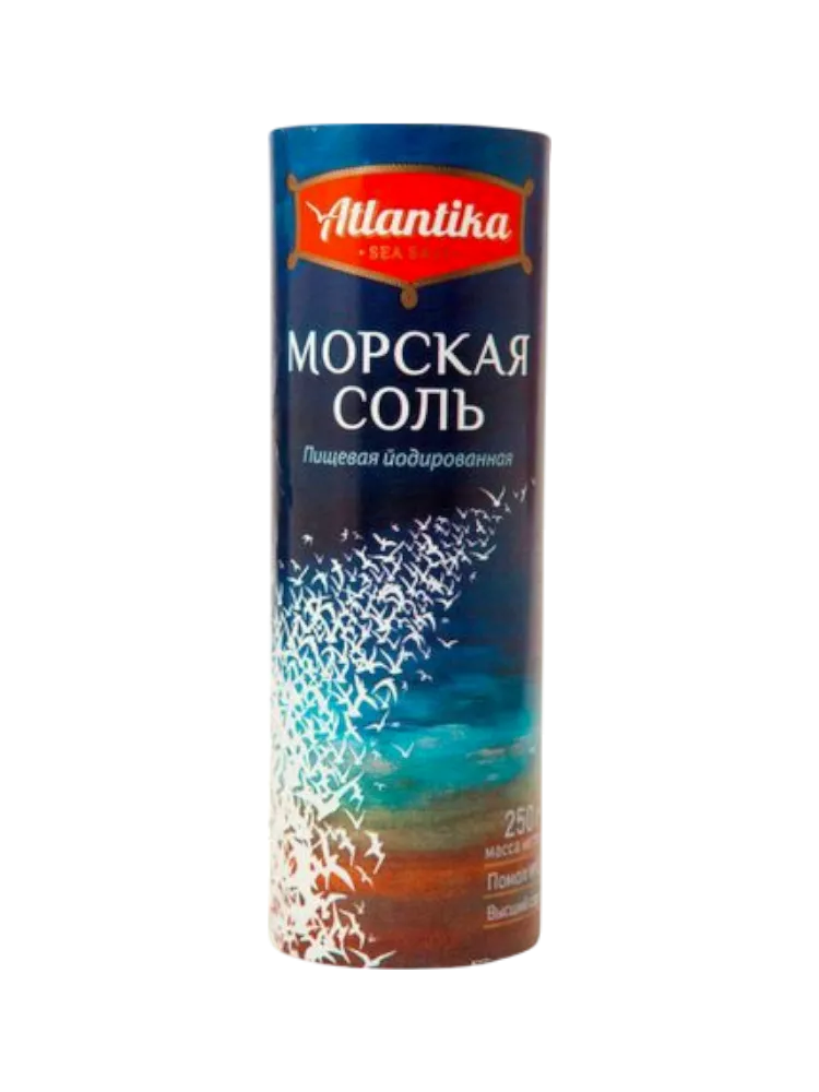 СОЛЬ МОРСКАЯ АТЛАНТИКА 250Г ЙОДИР ПЛ/Б
