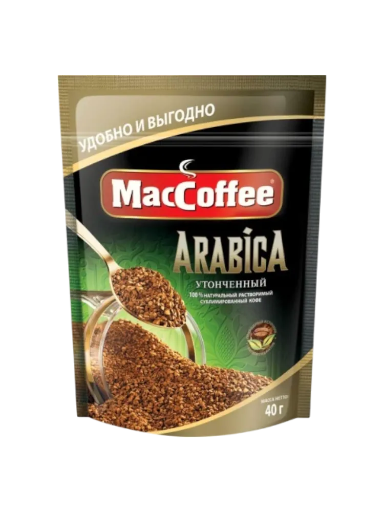 КОФЕ MACCOFFEE 40Г АРАБИКАПАУЧ