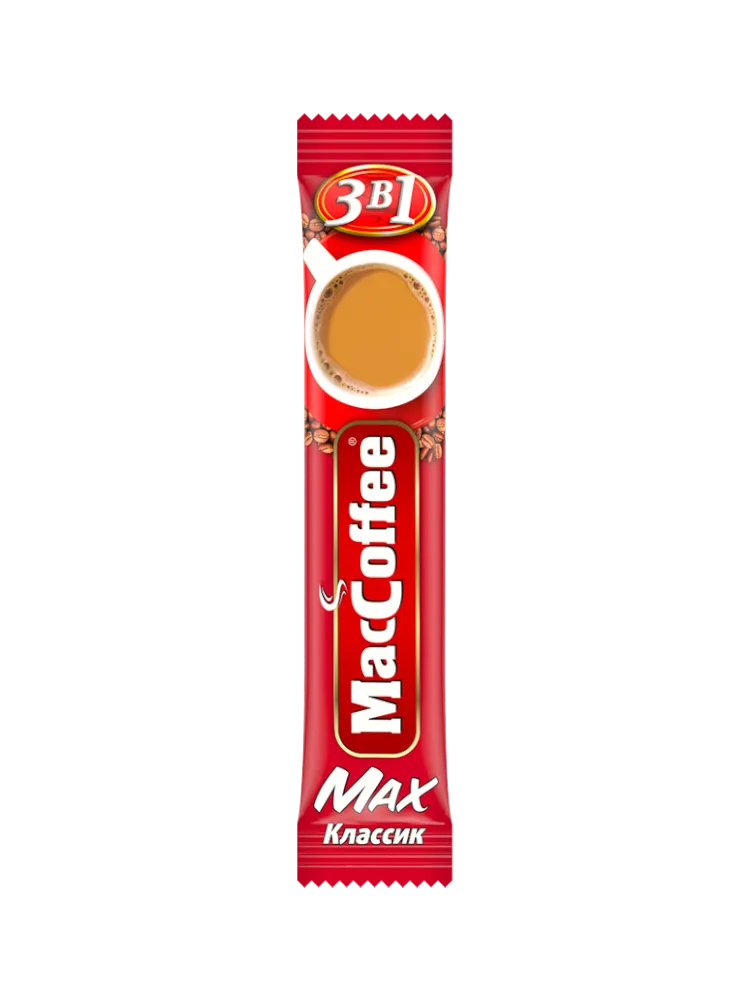 КОФЕ MACCOFFEE МАКС 18Г КЛАССИЧЕСКОЕ 