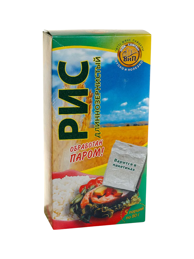 КРУПА ВИП 5*80Г РИС ДЛИННОЗЕРНЫЙ О/ПАРОМ