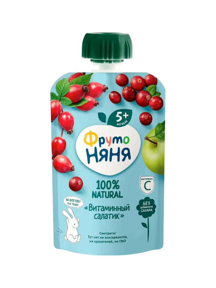 ПЮРЕ ФРУТОНЯНЯ 90Г ВИТАМИННЫЙ САЛАТИК Д/П