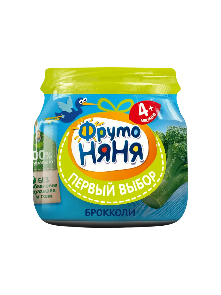 ПЮРЕ ФРУТОНЯНЯ 80Г ИЗ БРОККОЛИ ГИПОАЛЛЕРГЕННОЕ 