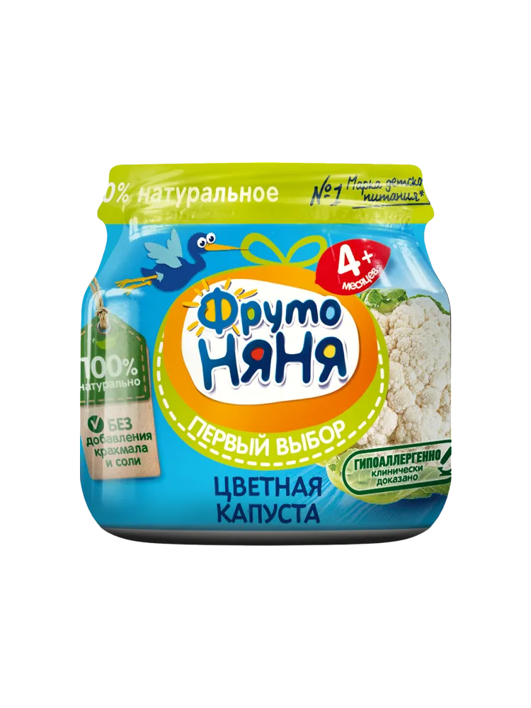 ПЮРЕ ФРУТОНЯНЯ 80Г ИЗ ЦВЕТНОЙ КАПУСТЫ ГИПОАЛЛЕРГЕННОЕ 