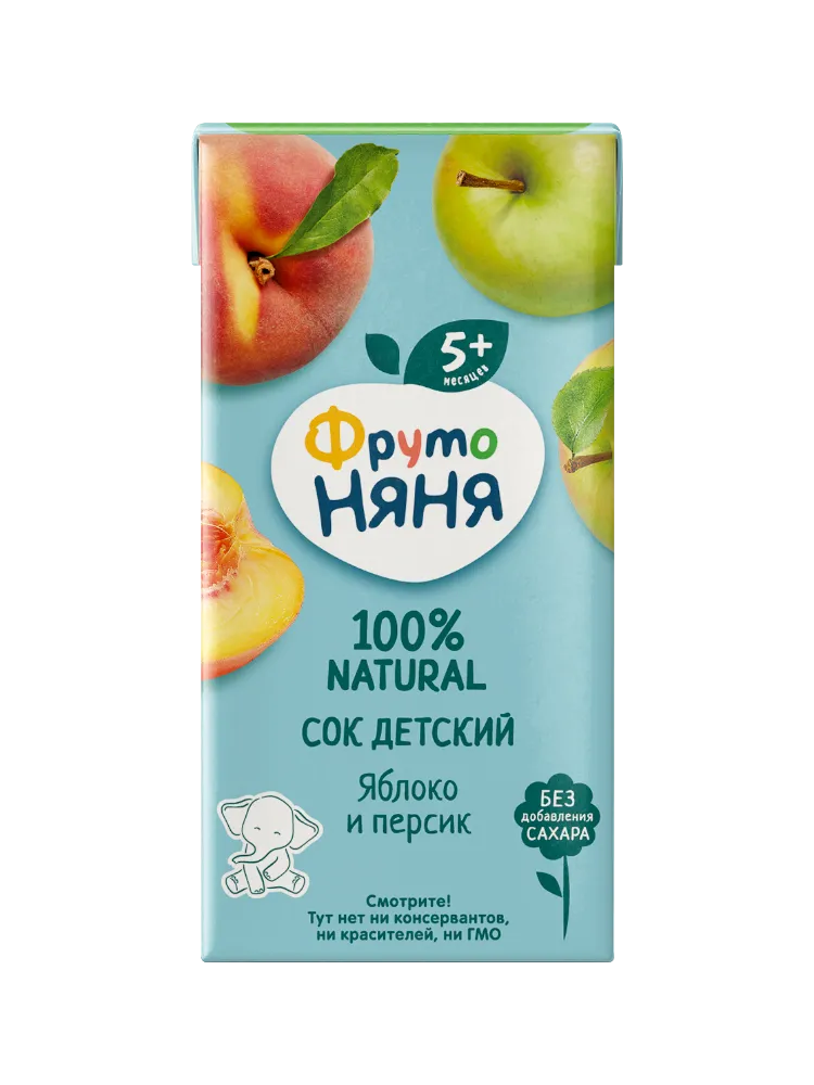 СОК ФРУТОНЯНЯ 200МЛ ЯБЛОКО/ПЕРСИК