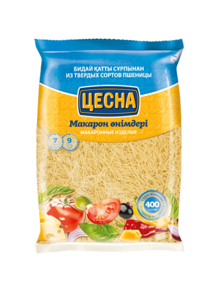 МАКАРОНЫ ЦЕСНА ГОЛД 400Г ПАУТИНКА