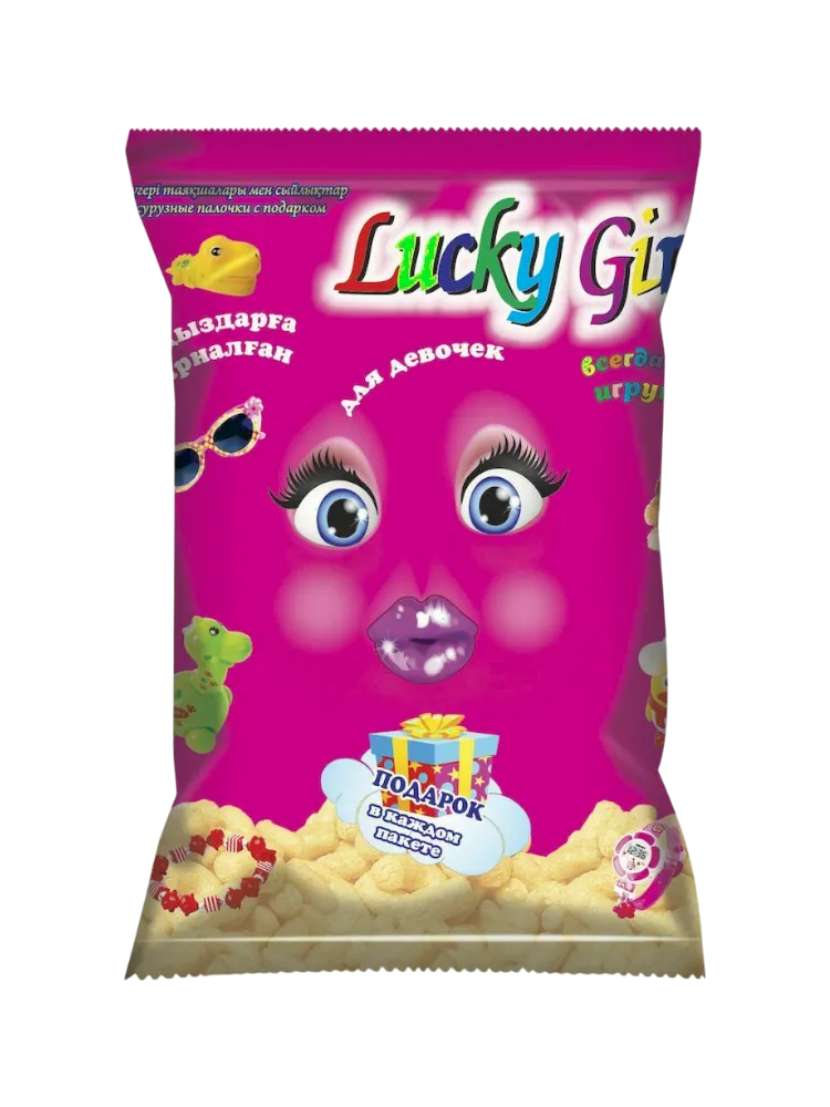 КУКУРУЗНЫЕ ПАЛОЧКИ ЛАКИ GIRL 120Г С ИГРУШКОЙ Д/ДЕВОЧЕК