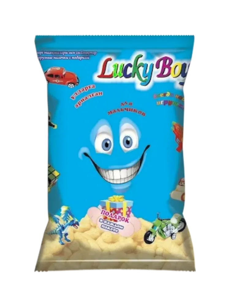 КУКУРУЗНЫЕ ПАЛОЧКИ ЛАКИ БОЙ 70Г С ИГРУШКОЙ Д/МАЛЬЧИКОВ