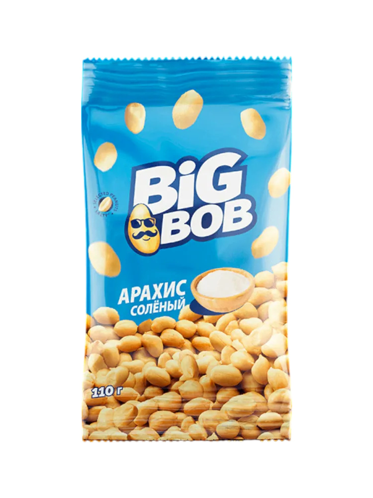 АРАХИС BIG BOB 110Г ЖАРЕНЫЙ СОЛЕНЫЙ