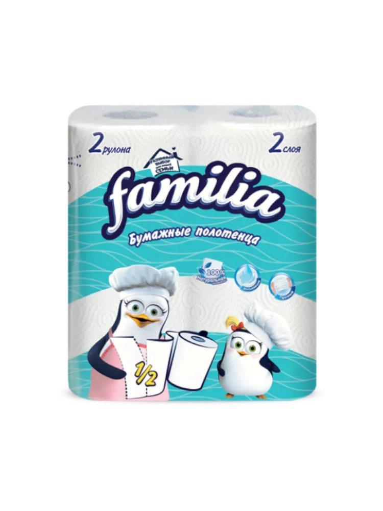 ПОЛОТЕНЦА БУМАЖНЫЕ FAMILIYA 2-Х СЛ 2РУЛ