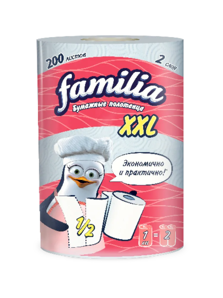 ПОЛОТЕНЦА БУМАЖНЫЕ FAMILIYA 2-Х СЛ 1РУЛ XXL