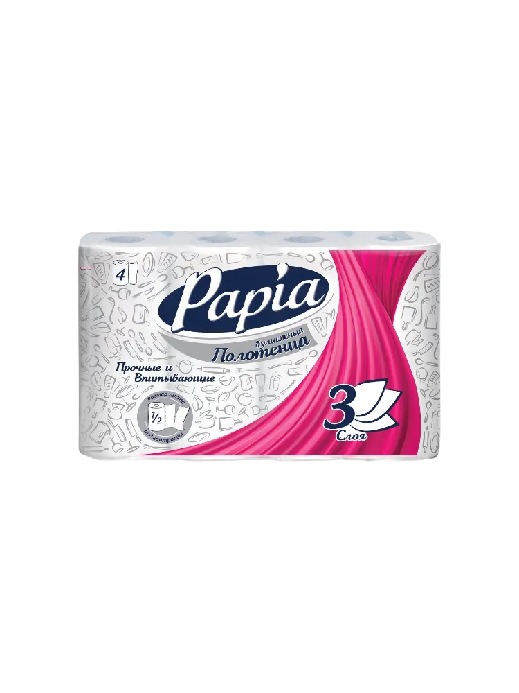 ПОЛОТЕНЦА PAPIA 3-Х СЛ 4РУЛ
