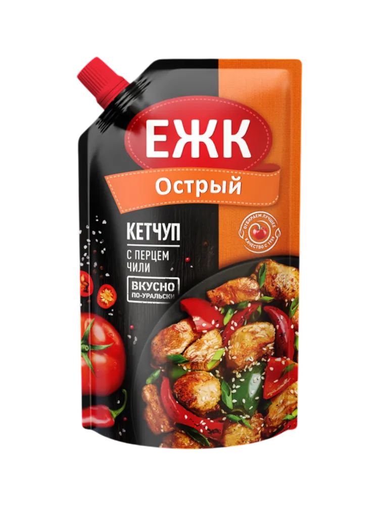 КЕТЧУП ЕЖК 350Г ОСТРЫЙ Д/П С ДОЗ