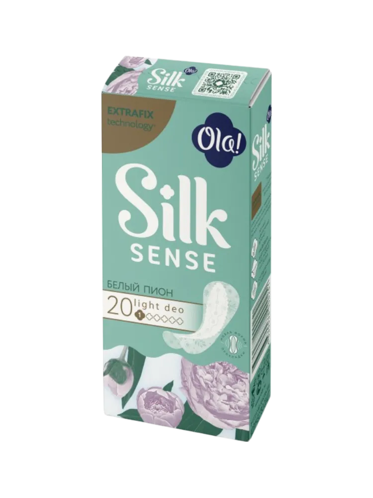 ПРОКЛАДКИ ЕЖЕДНЕВНЫЕ OLA! SILK SENSE LIGHT БЕЛЫЙ ПИОН 20ШТ - фото 1