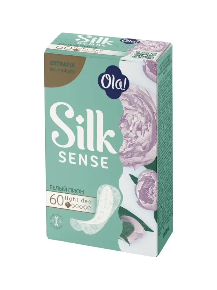 ПРОКЛАДКИ ЕЖЕДНЕВНЫЕ OLA! SILK SENSE LIGHT БЕЛЫЙ ПИОН 60ШТ - фото 1