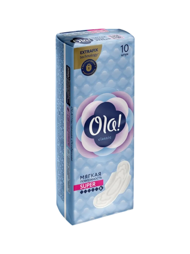 ПРОКЛАДКИ OLA! CLASSIC WINGS SUPER МЯГКАЯ ПОВЕРХНОСТЬ 10/9ШТ